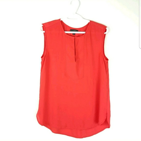 J. Crew Tops - J. Crew Womens Sz 6 Blouse Top Drapey Keyhole Red J. Crew Tops - J. Crew Womens Sz 6 Blouse Top Drapey Keyhole Red